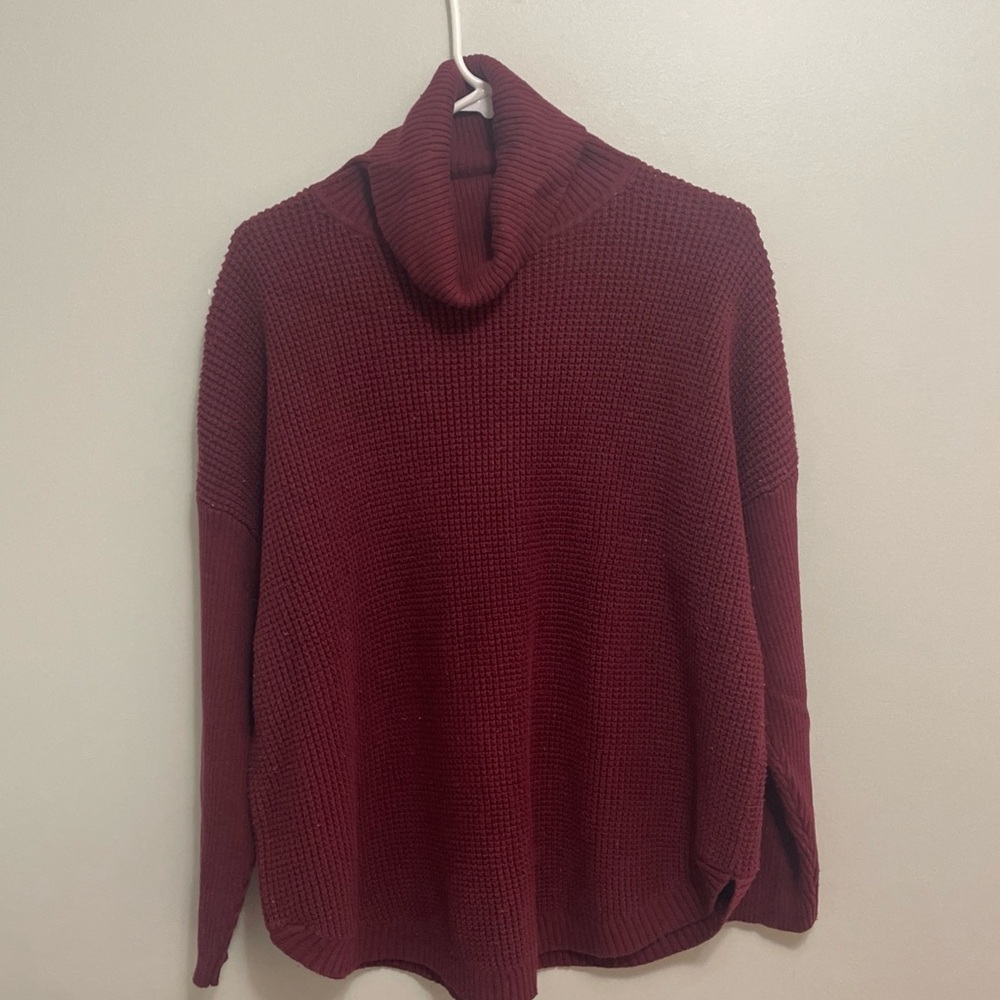 MICHAEL MICHAEL KORS Women’s 2 XL Waffle Weave Knit Turtleneck Sweater in Merlo